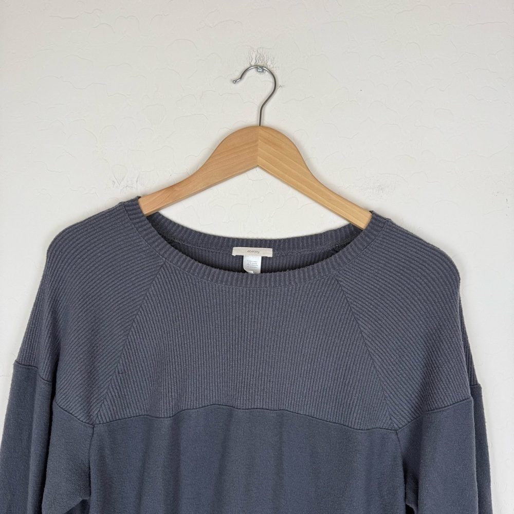 Eberjey - Cozy Time Combo Sweatshirt in Gunmetal Grey - Picture 6 of 8